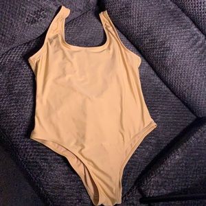 Nude Iridescent One Piece Swimsuit